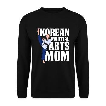 Taekwondo Mama - Unisex Sweatshirt - black - Front - Alina (178cm) & Michal (187cm)