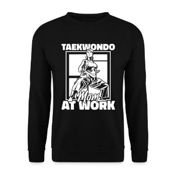 Taekwondo Mama - Unisex Sweatshirt - black - Front - Alina (178cm) & Michal (187cm)