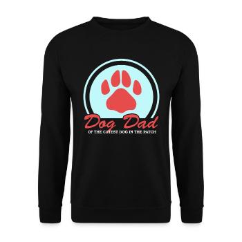Hunde Dad Hundebesitzer Herrchen Geschenk - Unisex Pullover - Schwarz - Vorne - Alina (178cm) & Michal (187cm)