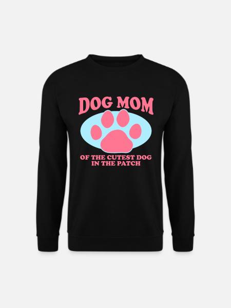 Hunde Mom Frauchen Hundebesitzerin Geschenk - Unisex Pullover - Schwarz