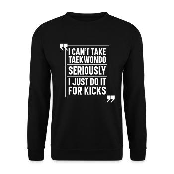 Taekwondo Tritte Taekwondo Mama - Unisex Pullover - Schwarz - Vorne - Alina (178cm) & Michal (187cm)