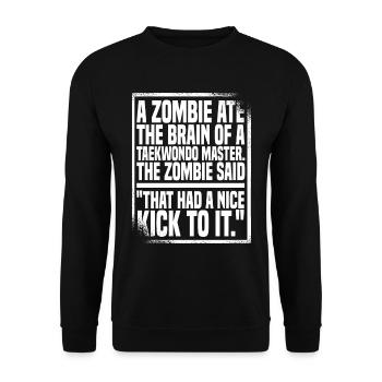 Taekwondo drôle - Sweat-shirt Unisexe - noir - Devant - Alina (178cm) & Michal (187cm)