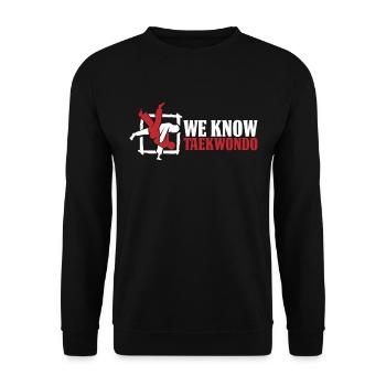 Taekwondo Mama - Unisex Sweatshirt - black - Front - Alina (178cm) & Michal (187cm)