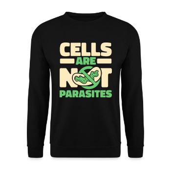 Biologie Biologe Zellen Molekularbiologe - Unisex Pullover - Schwarz - Vorne - Alina (178cm) & Michal (187cm)