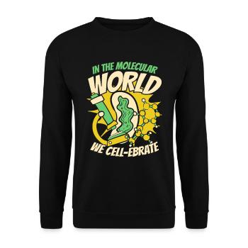 Biologie Biologe Molekularbiologe - Unisex Pullover - Schwarz - Vorne - Alina (178cm) & Michal (187cm)