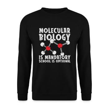 Biologie Biologe Schule Molekularbiologe - Unisex Pullover - Schwarz - Vorne - Alina (178cm) & Michal (187cm)