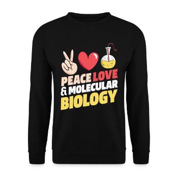 Biologiste biologique Paix Cher biologiste moléculaire - Sweat-shirt Unisexe - noir - Devant - Alina (178cm) & Michal (187cm)