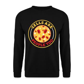 Biologie Biologe Zellen Molekularbiologe - Unisex Pullover - Schwarz - Vorne - Alina (178cm) & Michal (187cm)