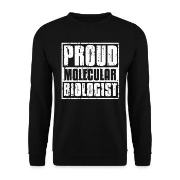 Biologie Biologe Molekularbiologe - Unisex Pullover - Schwarz - Vorne - Alina (178cm) & Michal (187cm)