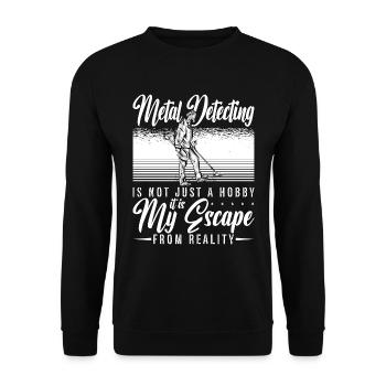 Metal Detecting Is Not Just Detecting Detectorist - Unisex Sweatshirt - black - Front - Alina (178cm) & Michal (187cm)