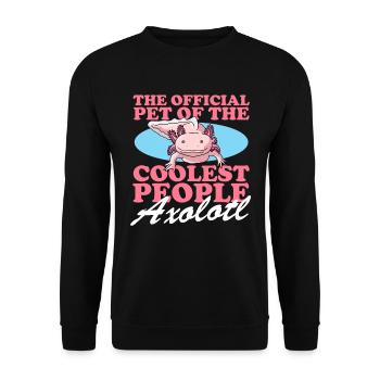 Axolotl Axolotl’s Tailed Amphibians Gift - Sweat-shirt Unisexe - noir - Devant - Alina (178cm) & Michal (187cm)
