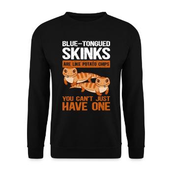 Bluetongued Skink Blue Tongued Skink Gift - Unisex Sweatshirt - black - Front - Alina (178cm) & Michal (187cm)