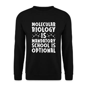 Biologie Biologe Schule Molekularbiologe - Unisex Pullover - Schwarz - Vorne - Alina (178cm) & Michal (187cm)