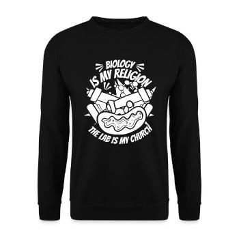 Biologie Biologe Labor Molekularbiologe - Unisex Pullover - Schwarz - Vorne - Alina (178cm) & Michal (187cm)