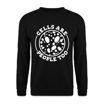 Biologie Biologe Zellen Molekularbiologe - Unisex Pullover - Schwarz - Vorne - Alina (178cm) & Michal (187cm)