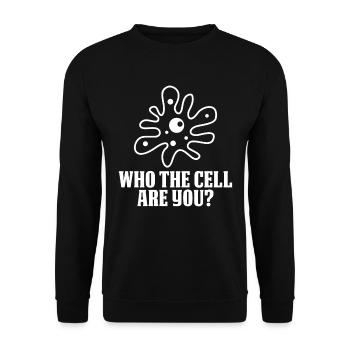 Biologie Biologe Zelle Lustig Molekularbiologe - Unisex Pullover - Schwarz - Vorne - Alina (178cm) & Michal (187cm)