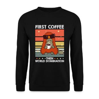 Ornithorynque Ornithorynque Lunettes de soleil Café - Sweat-shirt Unisexe - noir - Devant - Alina (178cm) & Michal (187cm)