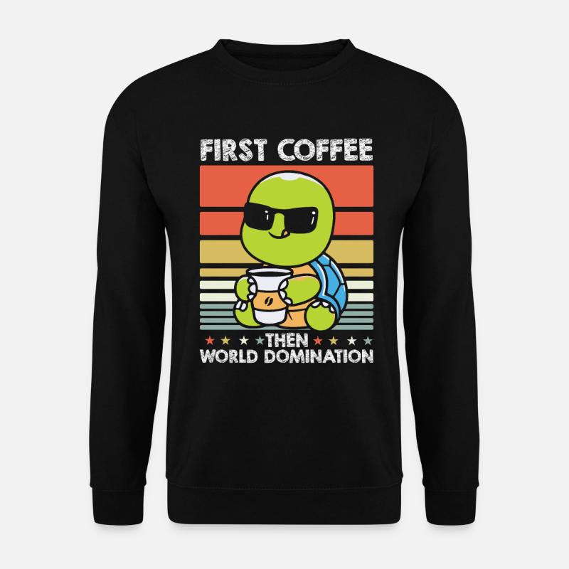 Turtle Coffee Sunglasses - Unisex Sweatshirt - black