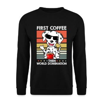 Dalmatian Coffee Sunglasses - Unisex Sweatshirt - black - Front - Alina (178cm) & Michal (187cm)