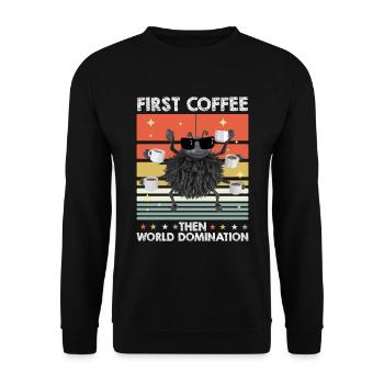 Spinne Sonnenbrille Kaffee - Unisex Pullover - Schwarz - Vorne - Alina (178cm) & Michal (187cm)