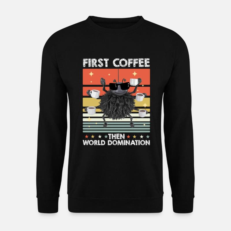 Spinne Sonnenbrille Kaffee - Unisex Pullover - Schwarz