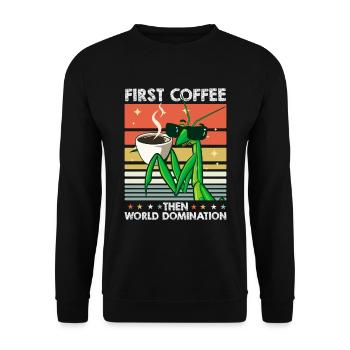 Mante religieuse Mantis Lunettes de soleil Café - Sweat-shirt Unisexe - noir - Devant - Alina (178cm) & Michal (187cm)