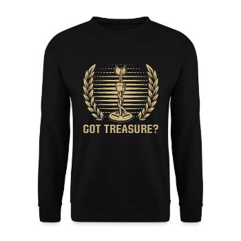 Metal Detecting Got Treasure Detectors Detectorist - Unisex Pullover - Schwarz - Vorne - Alina (178cm) & Michal (187cm)