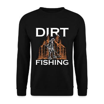 Metal Detecting Dirt Fishing Treasures Detectorist - Unisex Sweatshirt - black - Front - Alina (178cm) & Michal (187cm)