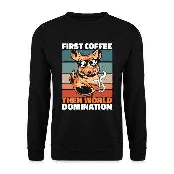 Lunettes de soleil Chinchilla Coffee - Sweat-shirt Unisexe - noir - Devant - Alina (178cm) & Michal (187cm)
