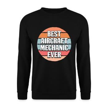 Flugzeug Mechaniker - Unisex Pullover - Schwarz - Vorne - Alina (178cm) & Michal (187cm)