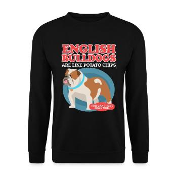 Bouledogue anglais Cadeau de chien bouledogue anglais - Sweat-shirt Unisexe - noir - Devant - Alina (178cm) & Michal (187cm)