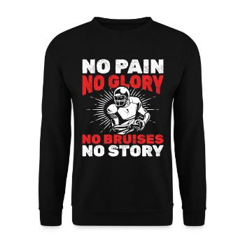 Football Player Coach Lustig - Unisex Sweatshirt - black - Front - Alina (178cm) & Michal (187cm)