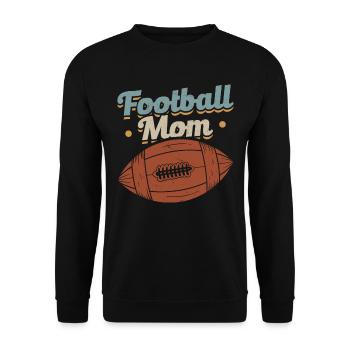 Rétro Football Femmes Maman - Sweat-shirt Unisexe - noir - Devant - Alina (178cm) & Michal (187cm)
