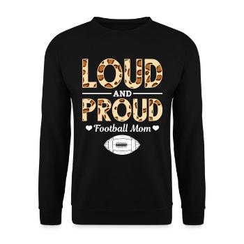 Screaming football mom Loud mom - Unisex Sweatshirt - black - Front - Alina (178cm) & Michal (187cm)
