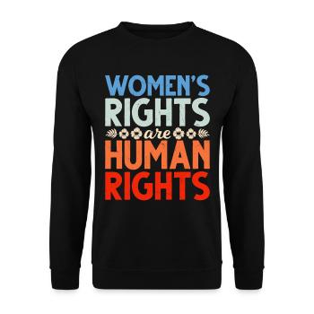 Women's Human Rights Strengthened Pro-Choice - Unisex Sweatshirt - black - Front - Alina (178cm) & Michal (187cm)