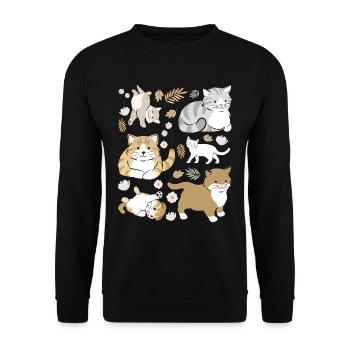 Chatons espiègles mignons - Sweat-shirt Unisexe - noir - Devant - Alina (178cm) & Michal (187cm)