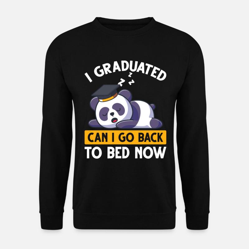 Graduierung Panda Männer Frauen Graduiert - Unisex Pullover - Schwarz