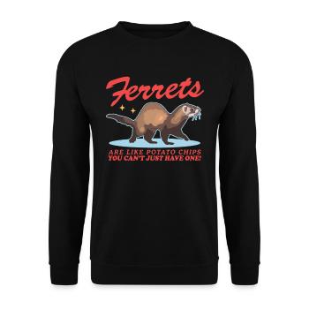 Furet Lover Owner Cadeau - Sweat-shirt Unisexe - noir - Devant - Alina (178cm) & Michal (187cm)
