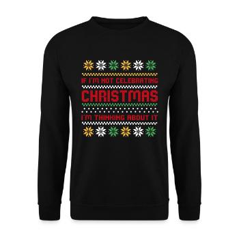 Affreux Noël | Cadeau de Noël moche - Sweat-shirt Unisexe - noir - Devant - Alina (178cm) & Michal (187cm)