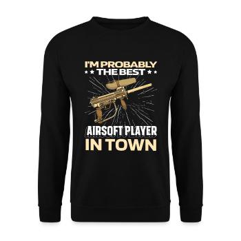 Airsoft drôle - Sweat-shirt Unisexe - noir - Devant - Alina (178cm) & Michal (187cm)