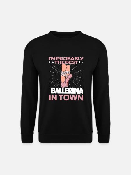 Ballet Balerina Witzig - Sweat-shirt Unisexe - noir