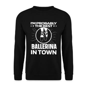 Ballet Balerina Witzig - Sweat-shirt Unisexe - noir - Devant - Alina (178cm) & Michal (187cm)