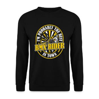 Bmx Bmx Biker Lustig - Unisex Pullover - Schwarz - Vorne - Alina (178cm) & Michal (187cm)