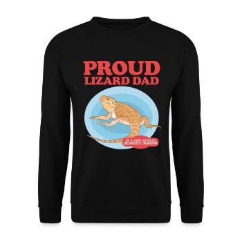 Bearded Dragon Dad Bearded Dragon Reptiles Gift - Unisex Sweatshirt - black - Front - Alina (178cm) & Michal (187cm)
