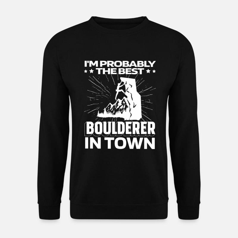 Bouldern Bouldering Lustig - Unisex Pullover - Schwarz