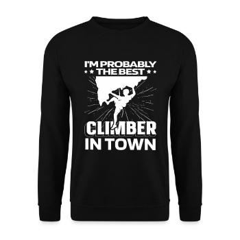 Grimpeur grimpeur drôle - Sweat-shirt Unisexe - noir - Devant - Alina (178cm) & Michal (187cm)