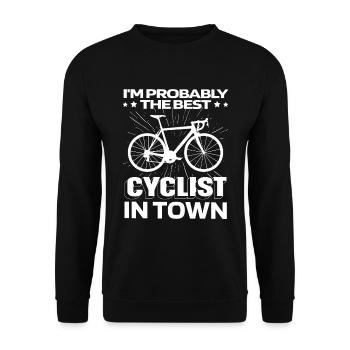 Rennrad Radsport Radsportler Lustig - Unisex Pullover - Schwarz - Vorne - Alina (178cm) & Michal (187cm)