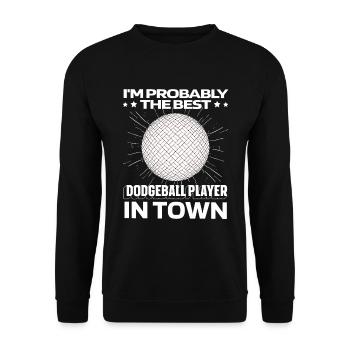 Dodgeball drôle - Sweat-shirt Unisexe - noir - Devant - Alina (178cm) & Michal (187cm)