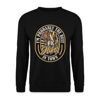 Randonneurs drôles - Sweat-shirt Unisexe - noir - Devant - Alina (178cm) & Michal (187cm)
