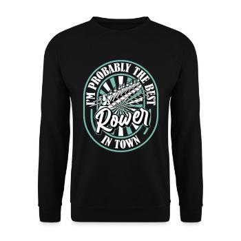 Rameurs rameurs drôles - Sweat-shirt Unisexe - noir - Devant - Alina (178cm) & Michal (187cm)